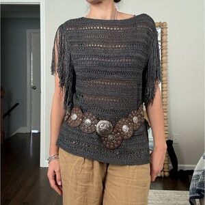 Polo Ralph Lauren Metallic Fringe Top